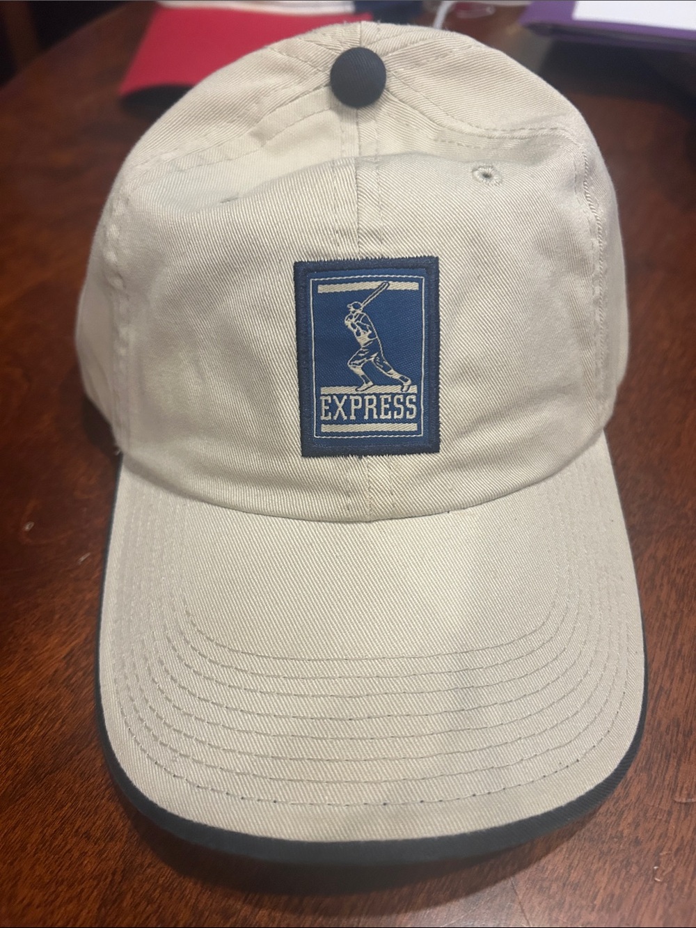 Round Rock Express Khaki Baseball Cap O/S Blue Patch America’s Pastime Read